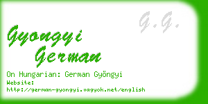 gyongyi german business card